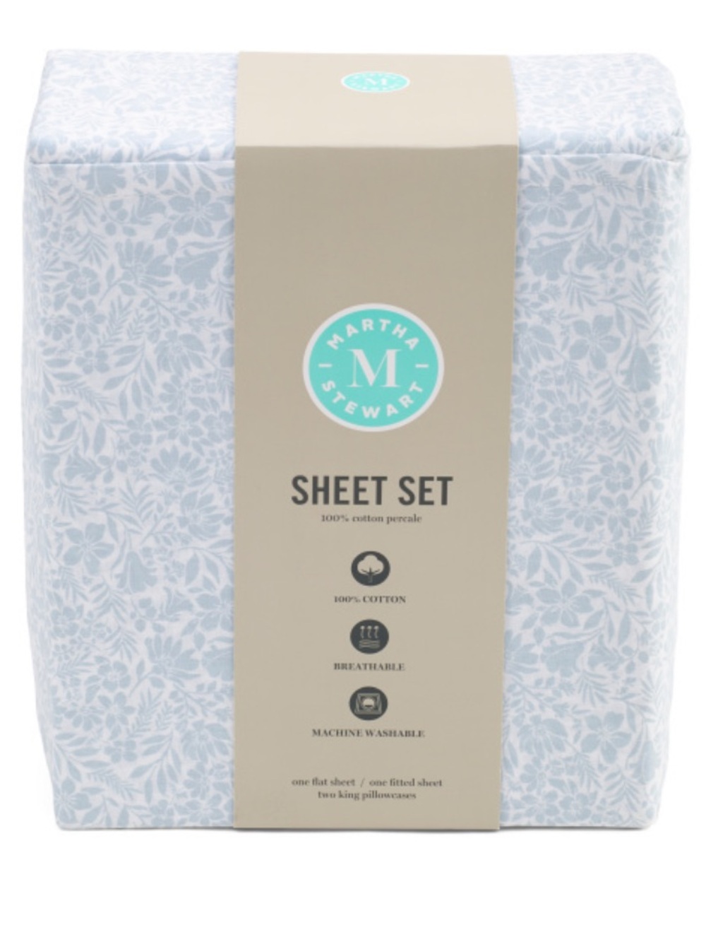 Martha Stewart Floral Cotton Sheet Set